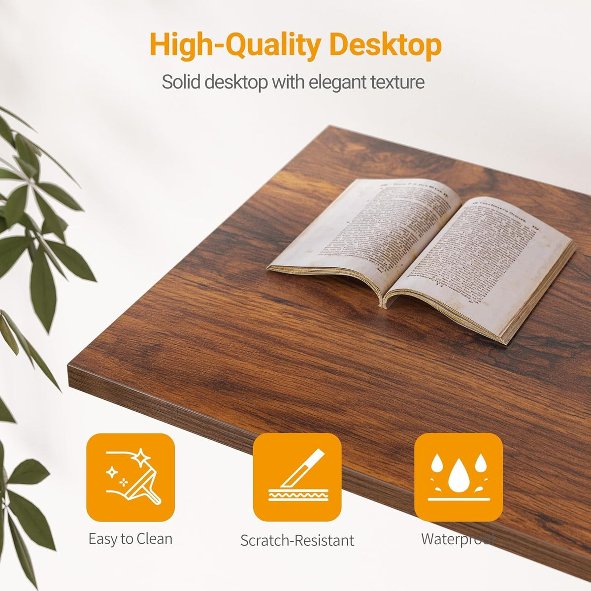 40 Inch L Shaped Desk With Reversible Shelves Deep Brown