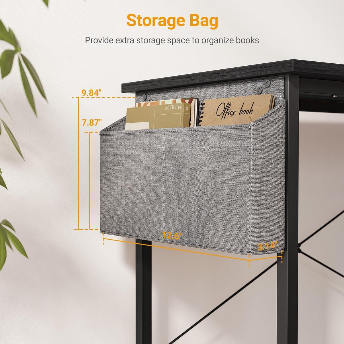 40 Inch L Shaped Desk With Reversible Storage Shelves Black