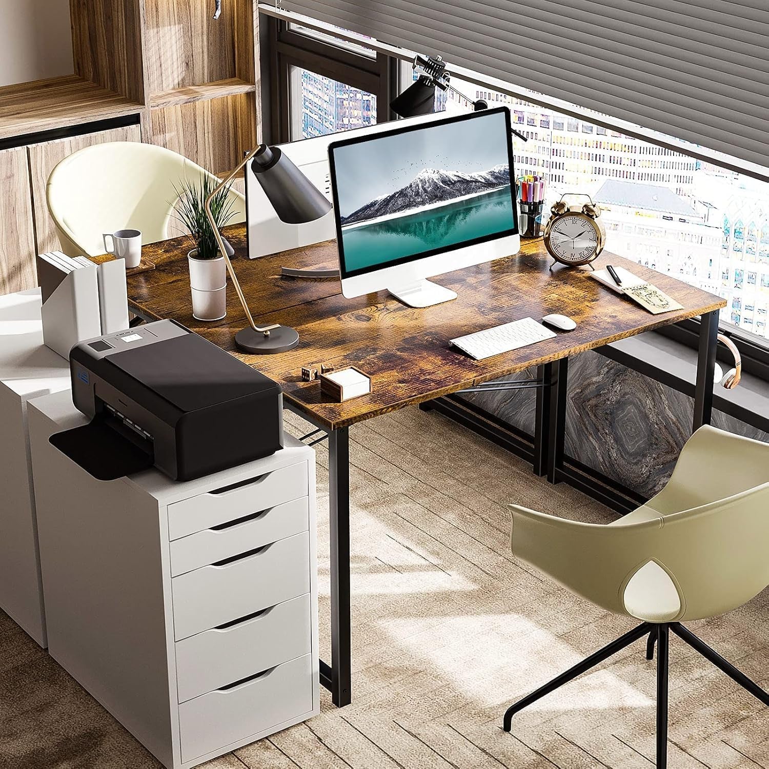 40 Inch Vintage Computer Desk for Small Spaces