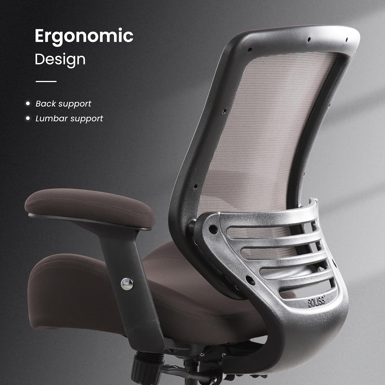 400Lb Mesh Drafting Chair With Height Adjustable Foot Ring