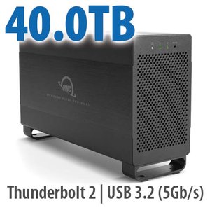 40.0TB OWC Mercury Elite Pro Dual RAID Thunderbolt 2 + USB 3.2 (5Gb/s) External