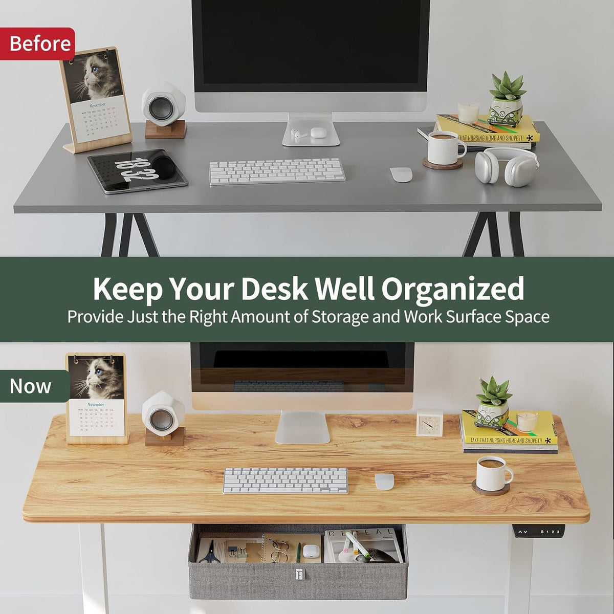 40x24 Inch Electric Height Adjustable Standing Desk