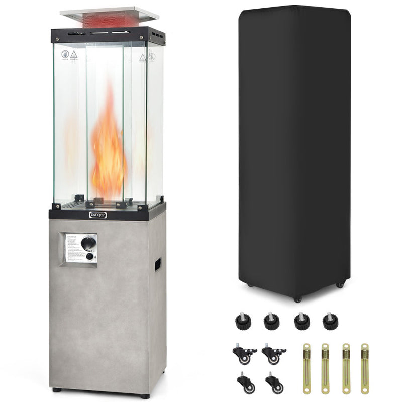 41000 BTU Propane Patio Heater With Metal Hood For Outdoor Use