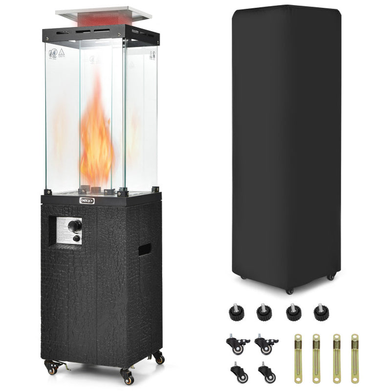 41000 BTU Propane Patio Heater With Metal Hood For Outdoor Use