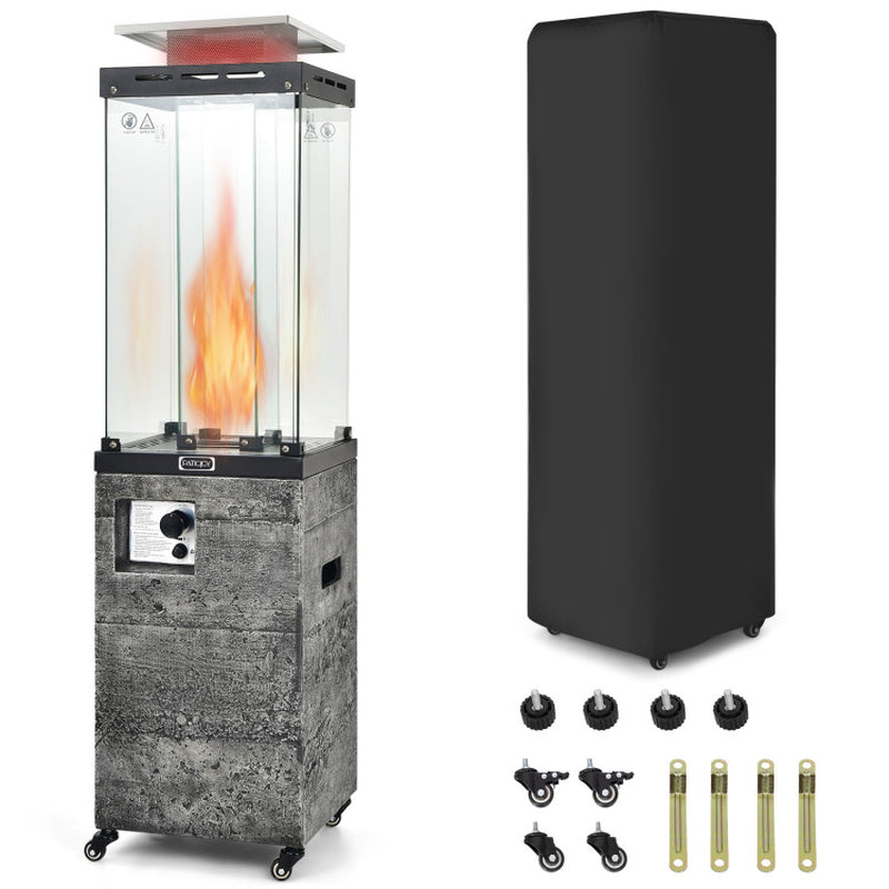 41000 BTU Propane Patio Heater With Metal Hood For Outdoor Use