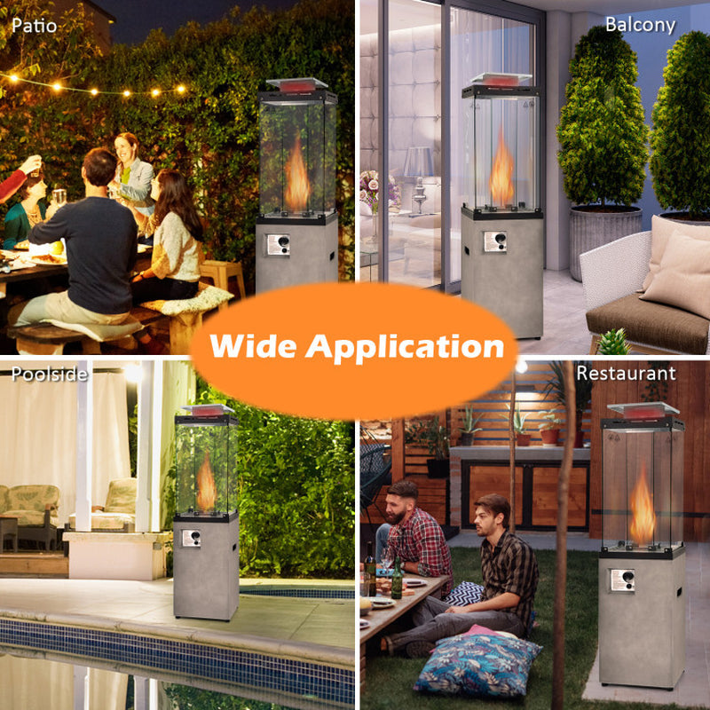 41000 BTU Propane Patio Heater With Metal Hood For Outdoor Use