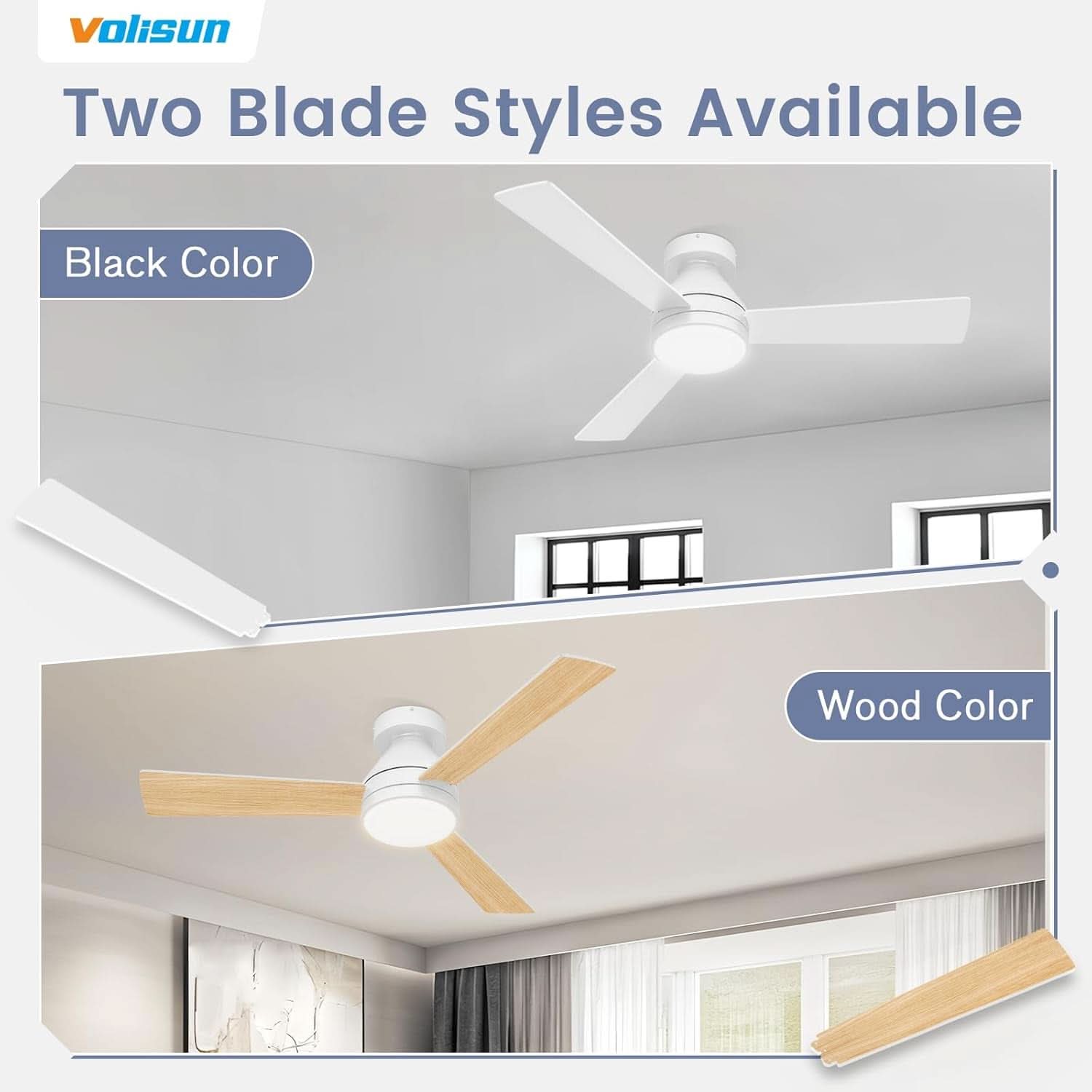 42 Inch Ceiling Fan With Dimmable LED Light And Remote