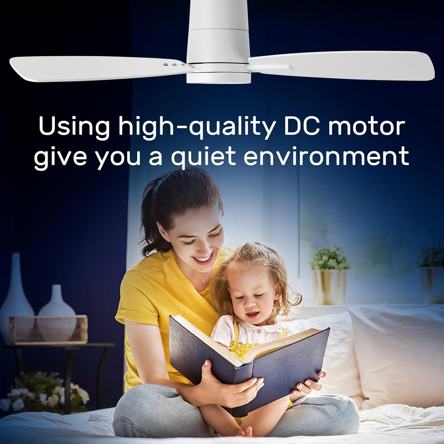 42 Inch Ceiling Fan With Remote And Dimmable LED Light