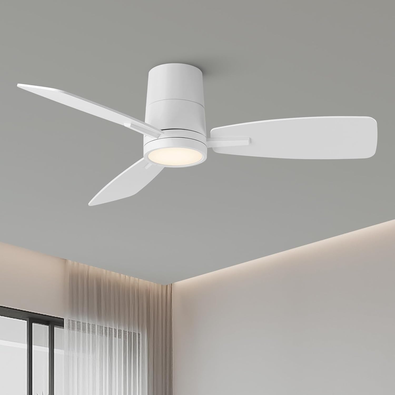 42 Inch Ceiling Fan With Remote And Dimmable LED Light