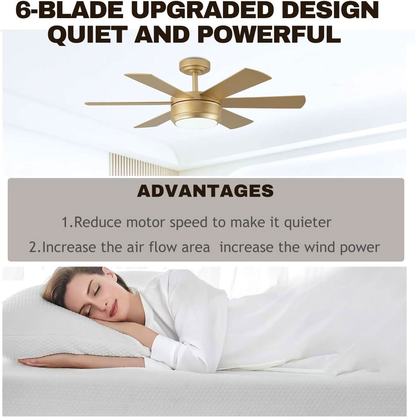 42 Inch Ceiling Fan With Remote Dimmable LED Lighting