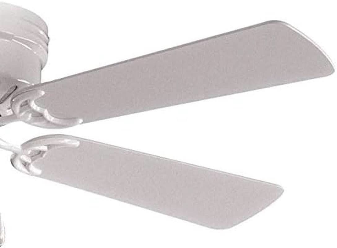 42 Inch White Flush Mount Ceiling Fan With Quiet Motor