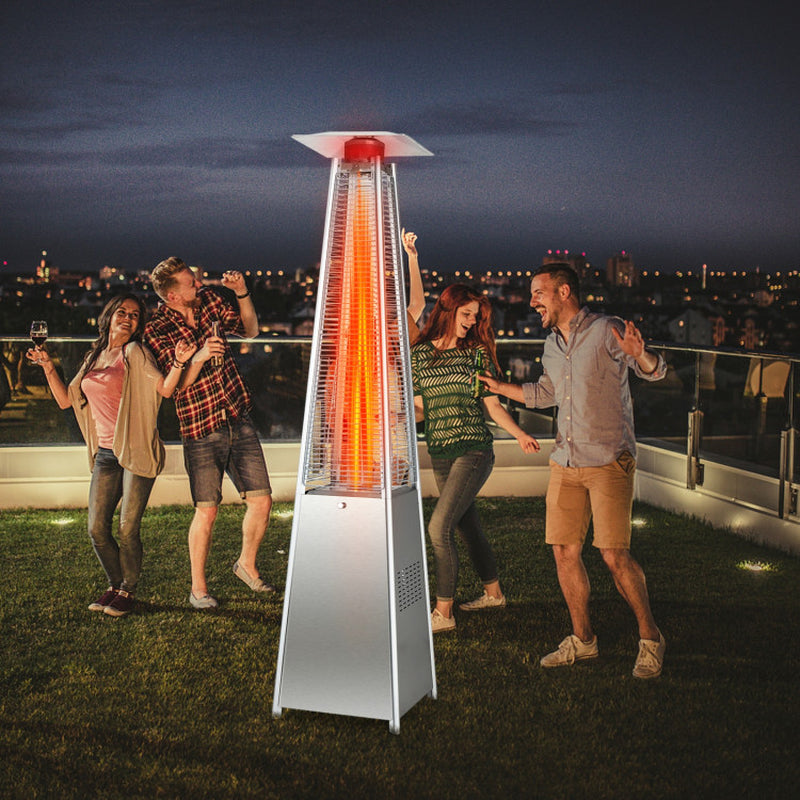 42000 BTU Pyramid Patio Heater With Wheels For Outdoor