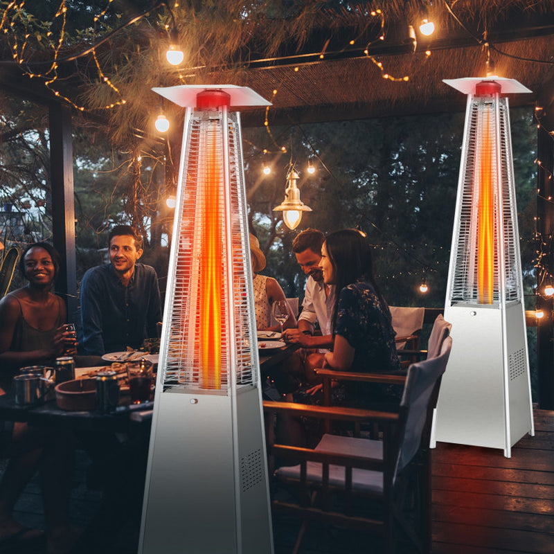 42000 BTU Pyramid Patio Heater With Wheels For Outdoor