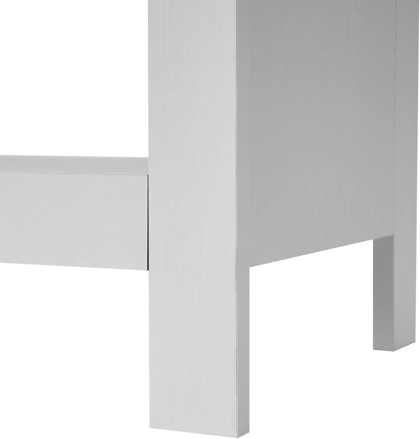 43 Inch White Mid Century Modern TV Stand For 50 Inch TVs