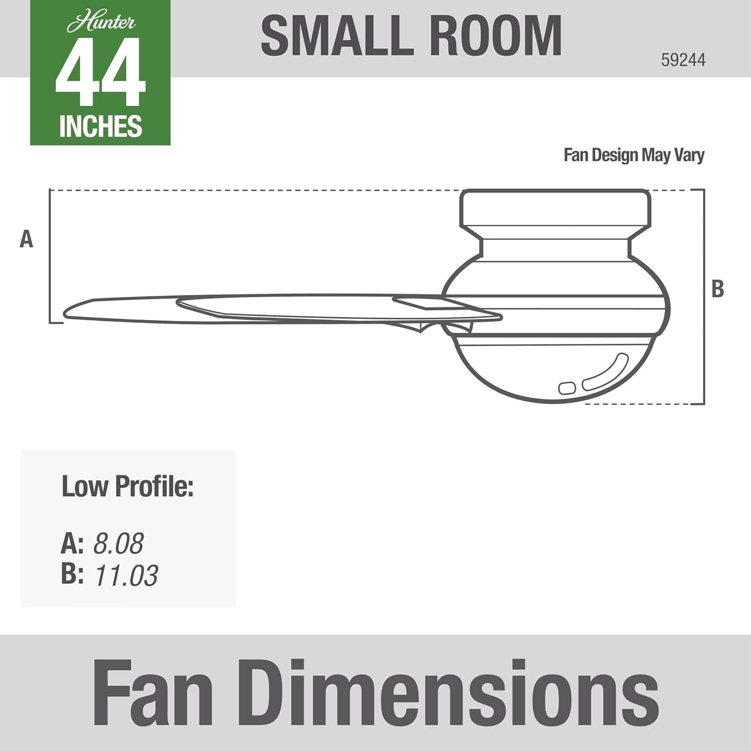 44-Inch LED Low-Profile Ceiling Fan With Remote Control