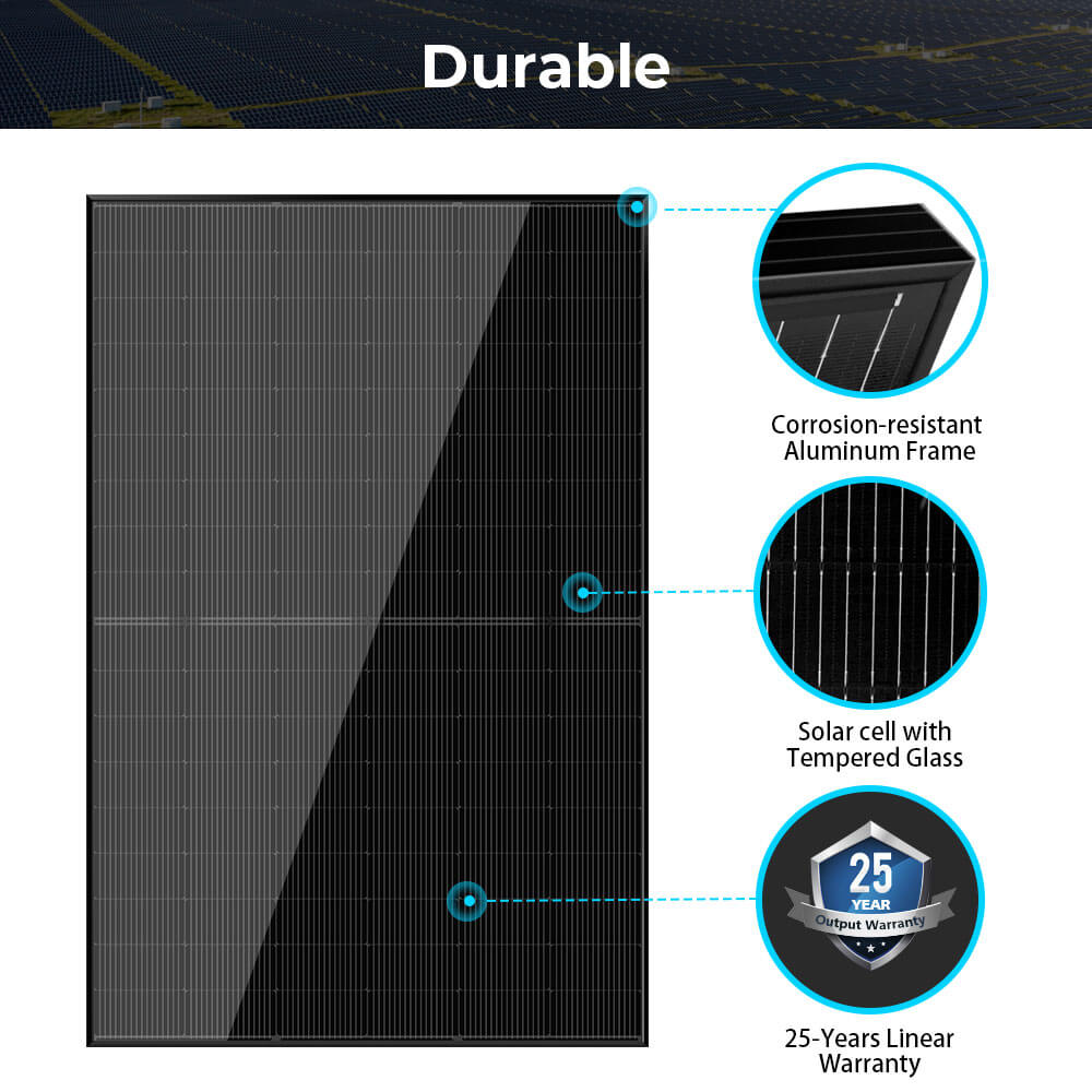 440W MONO BLACK PERC SOLAR PANEL FULL PALLET (32 PANELS) UL61730 CEC Listed