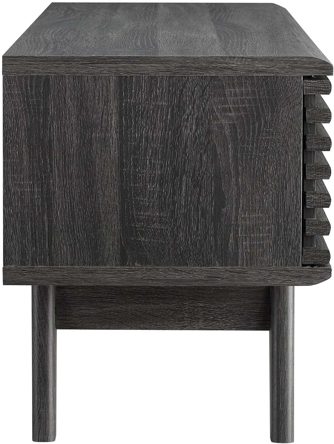 46-Inch Charcoal TV Stand Sleek Modern Wooden Console