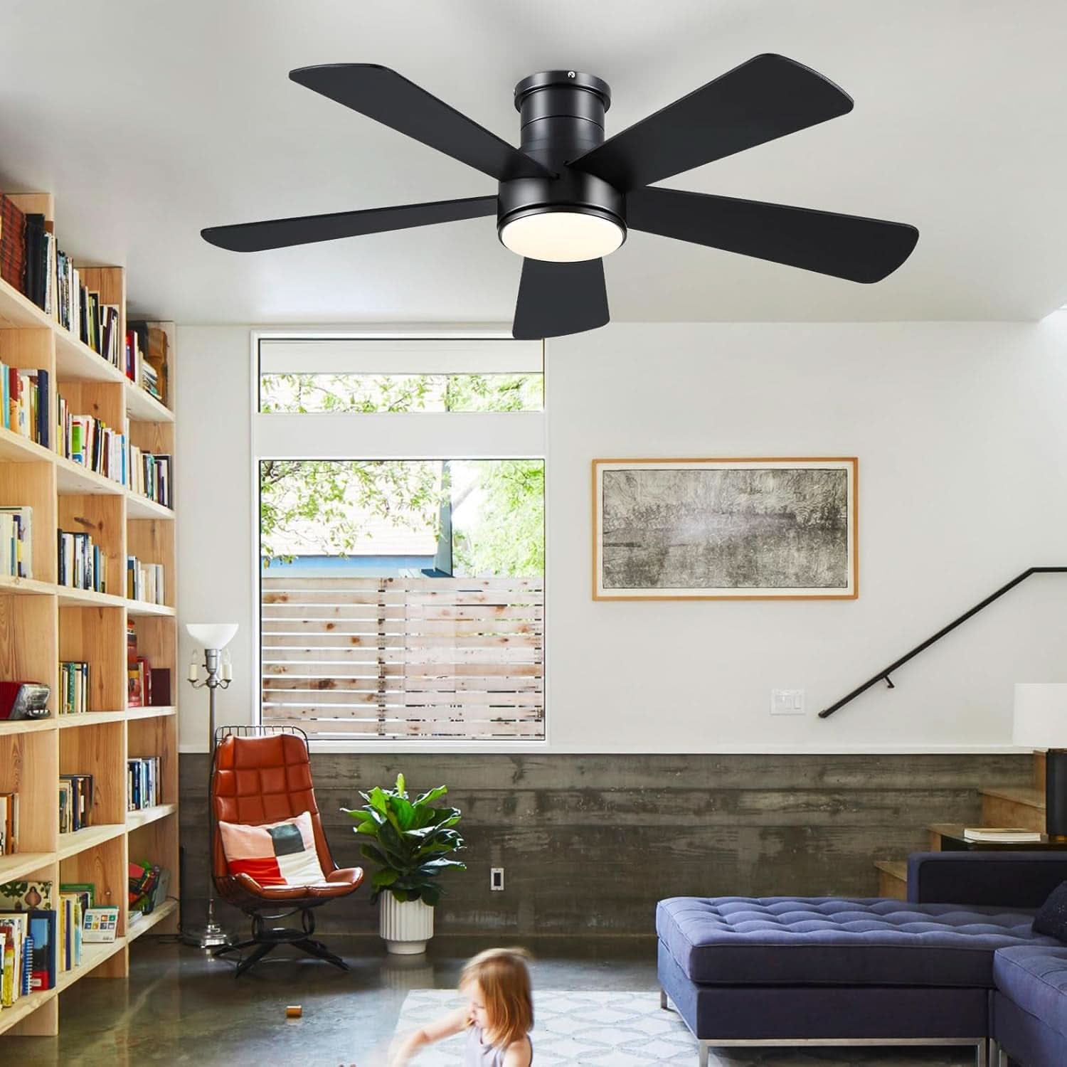 46 Inch DC Motor Ceiling Fan With Remote App Control
