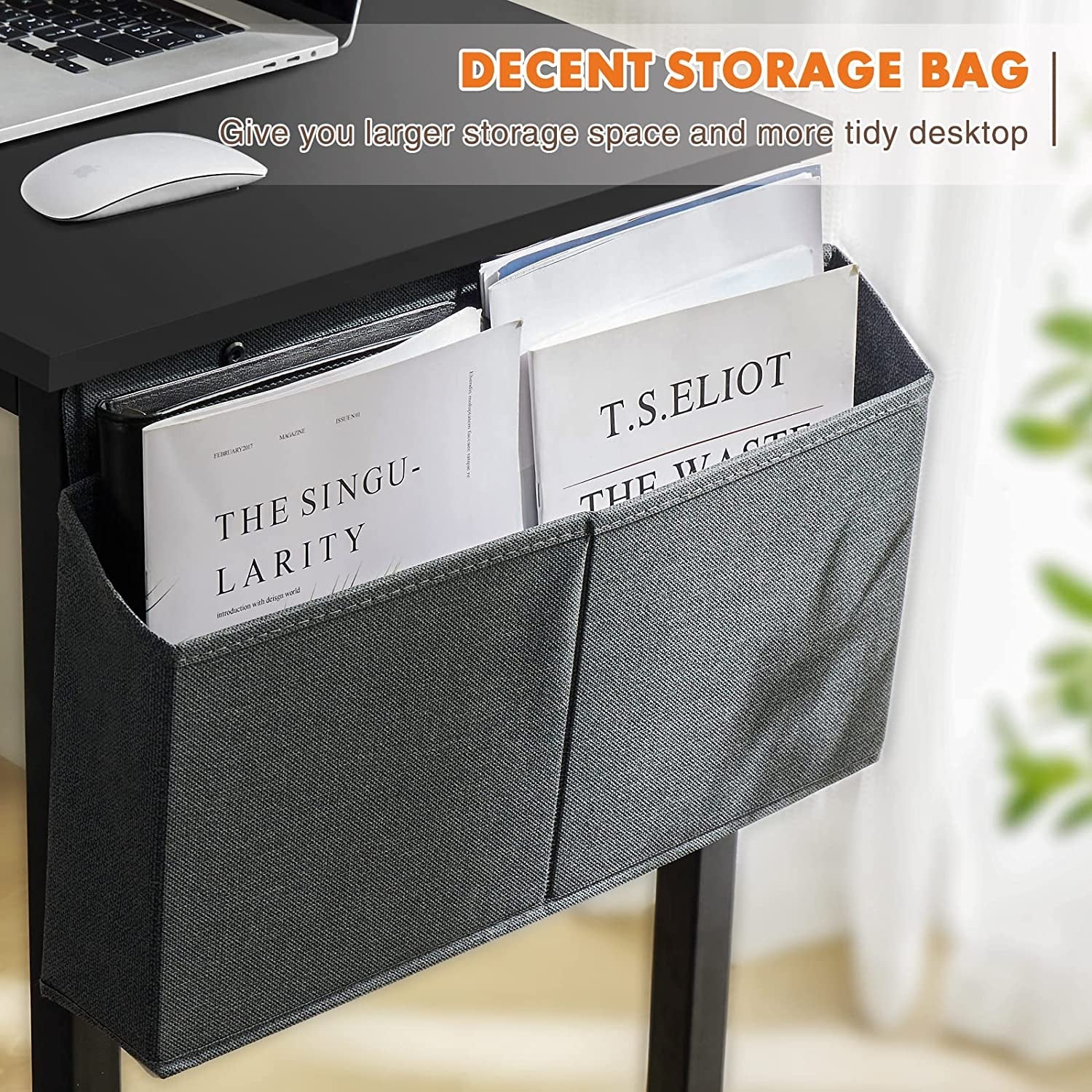 47 Inch Computer Desk For Two Monitors With Storage Bag
