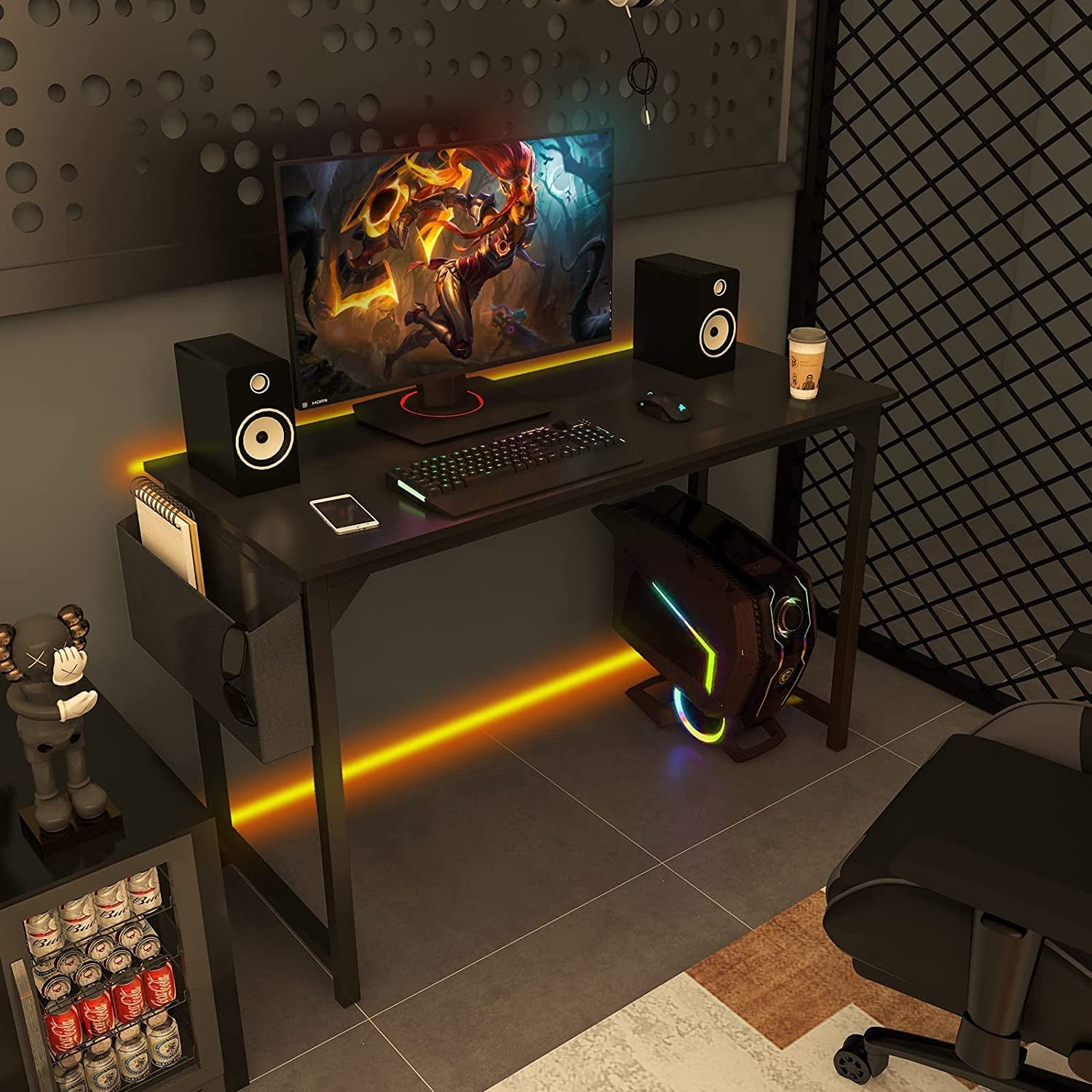 47 Inch Computer Desk For Two Monitors With Storage Bag