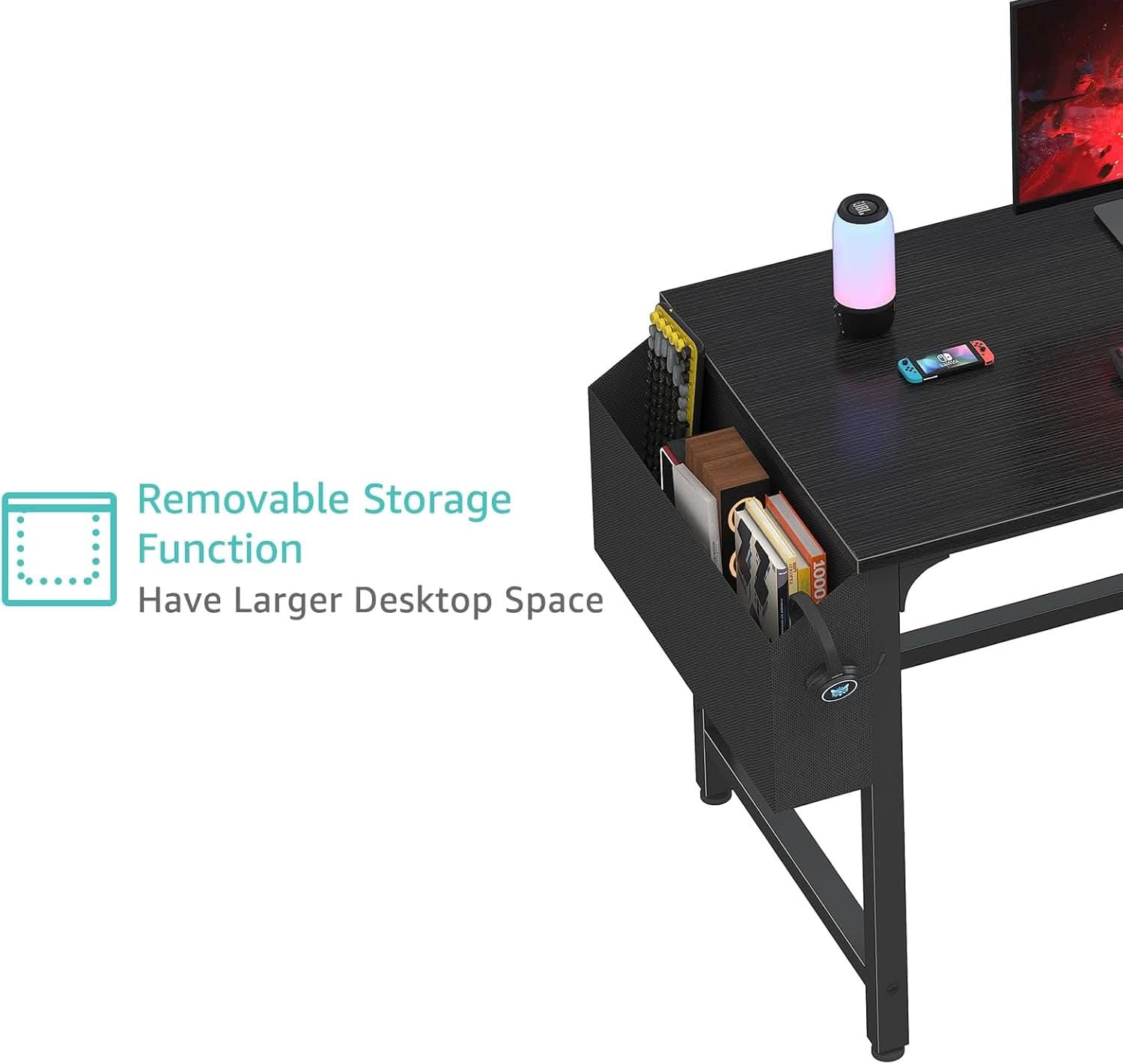 47 Inch Computer Desk With File Drawers For Small Space