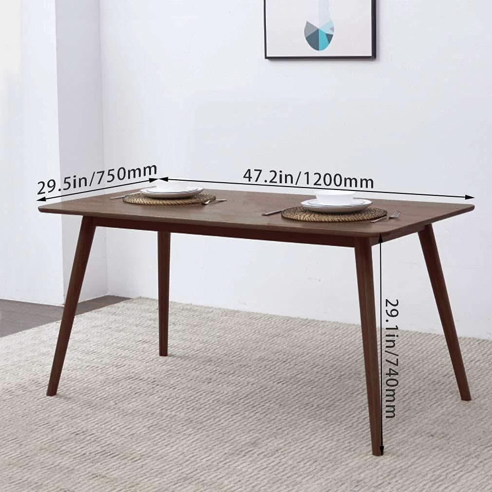 47 Inch Dining Table Natural Finish for Small Spaces