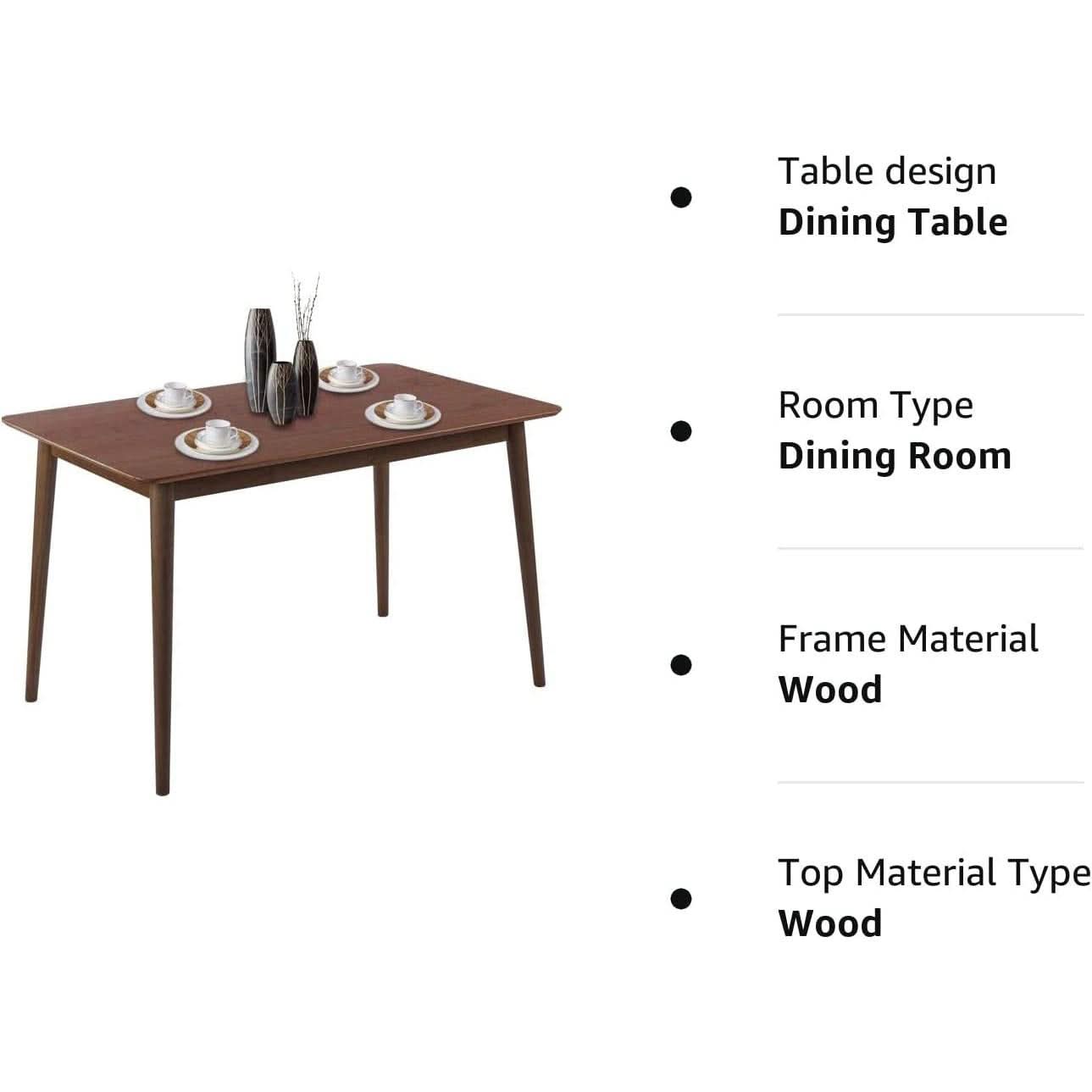 47 Inch Dining Table Natural Finish for Small Spaces
