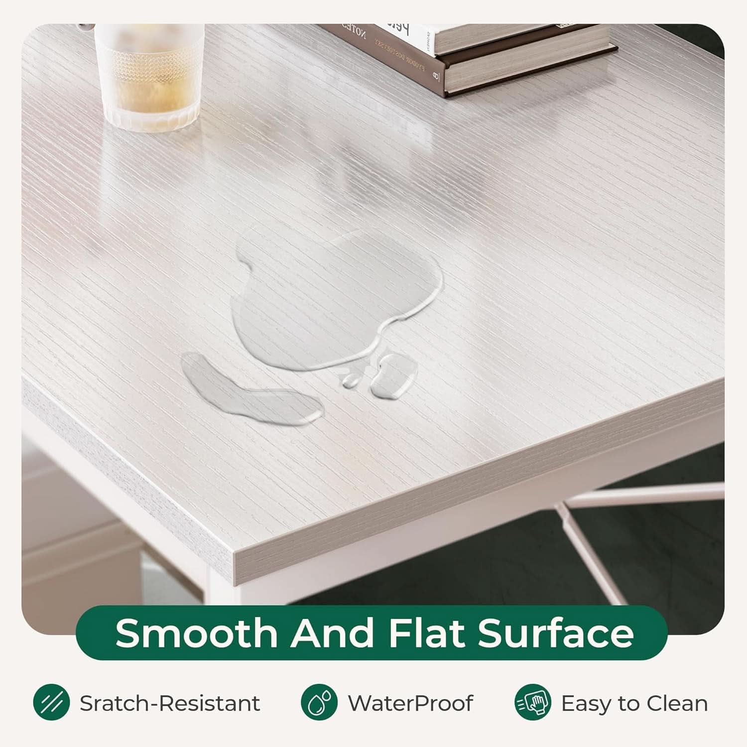 47 Inch L Shaped Computer Desk With Reversible Storage Shelves