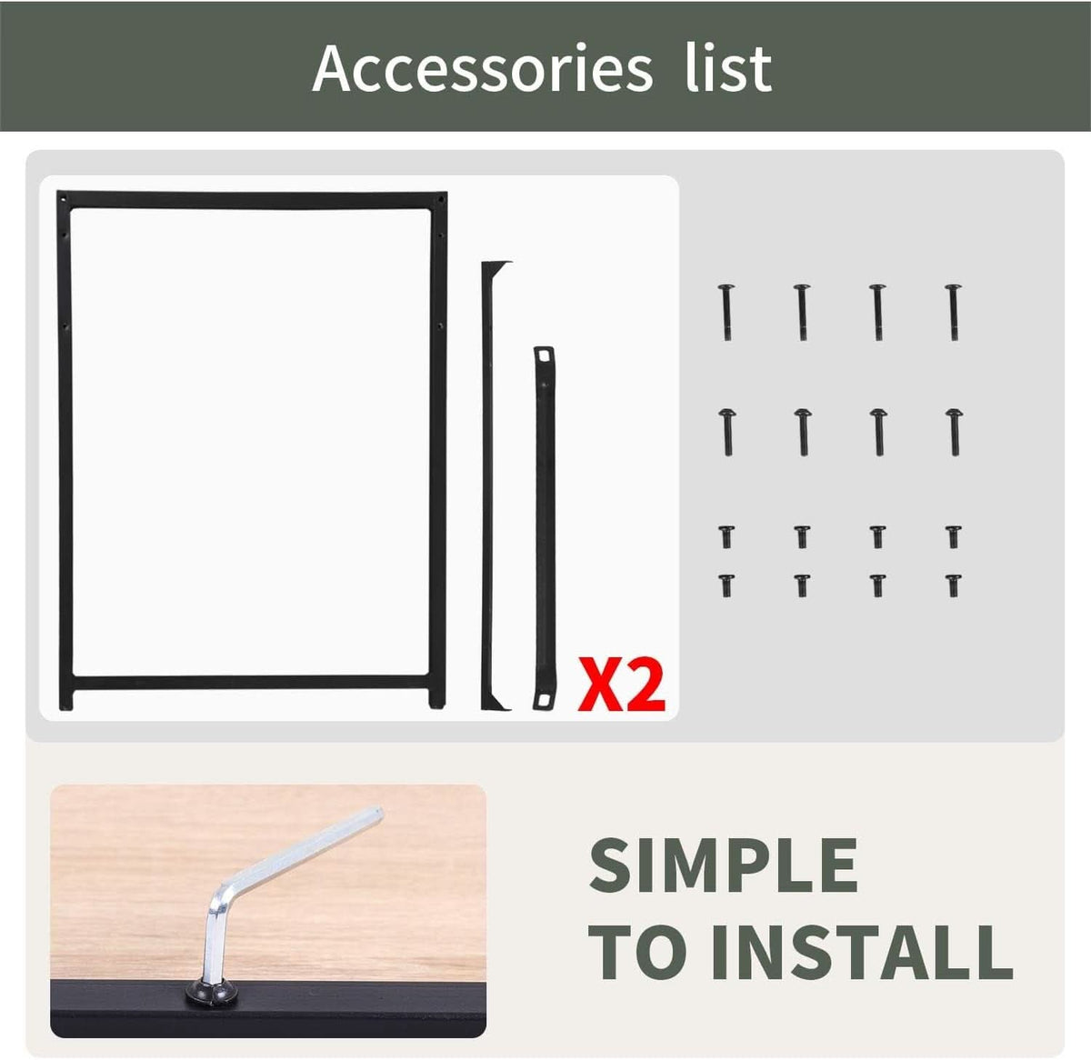 47.2-Inch Computer Desk With Metal Frame For Home Office