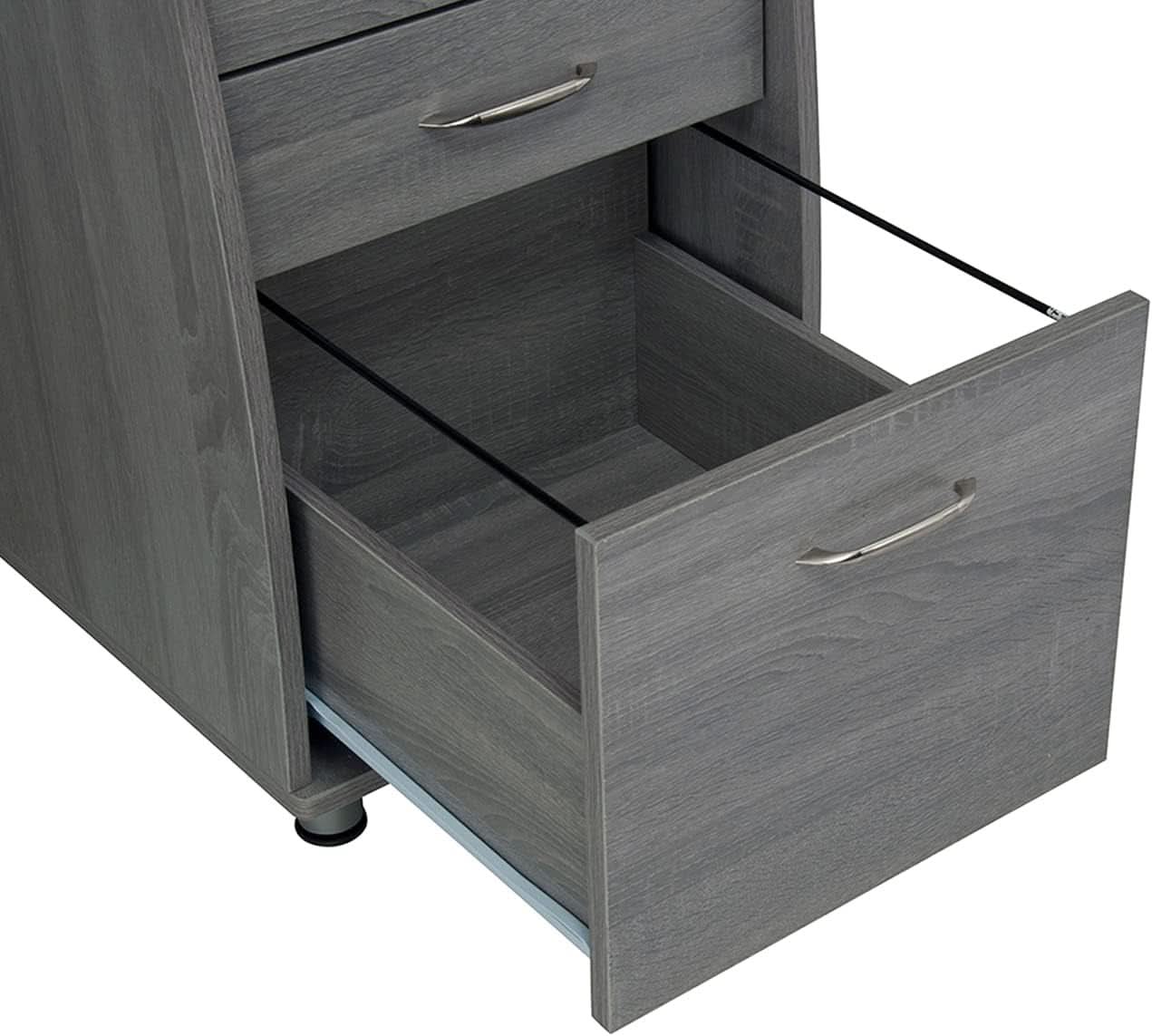 47.5 Inch Computer Desk Keyboard Tray File Cabinet