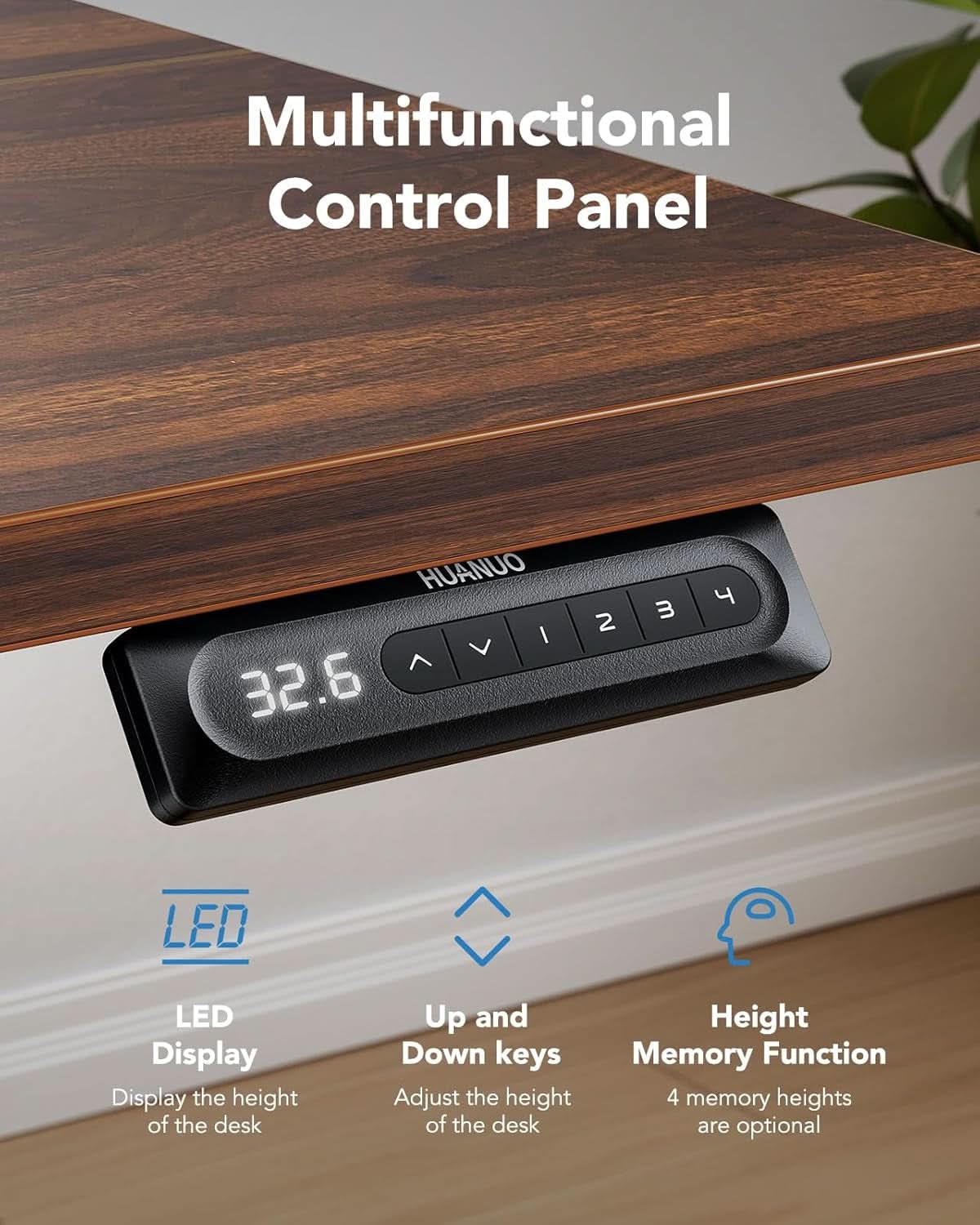 48 Inch Electric Standing Desk With Adjustable Height And Memory Settings