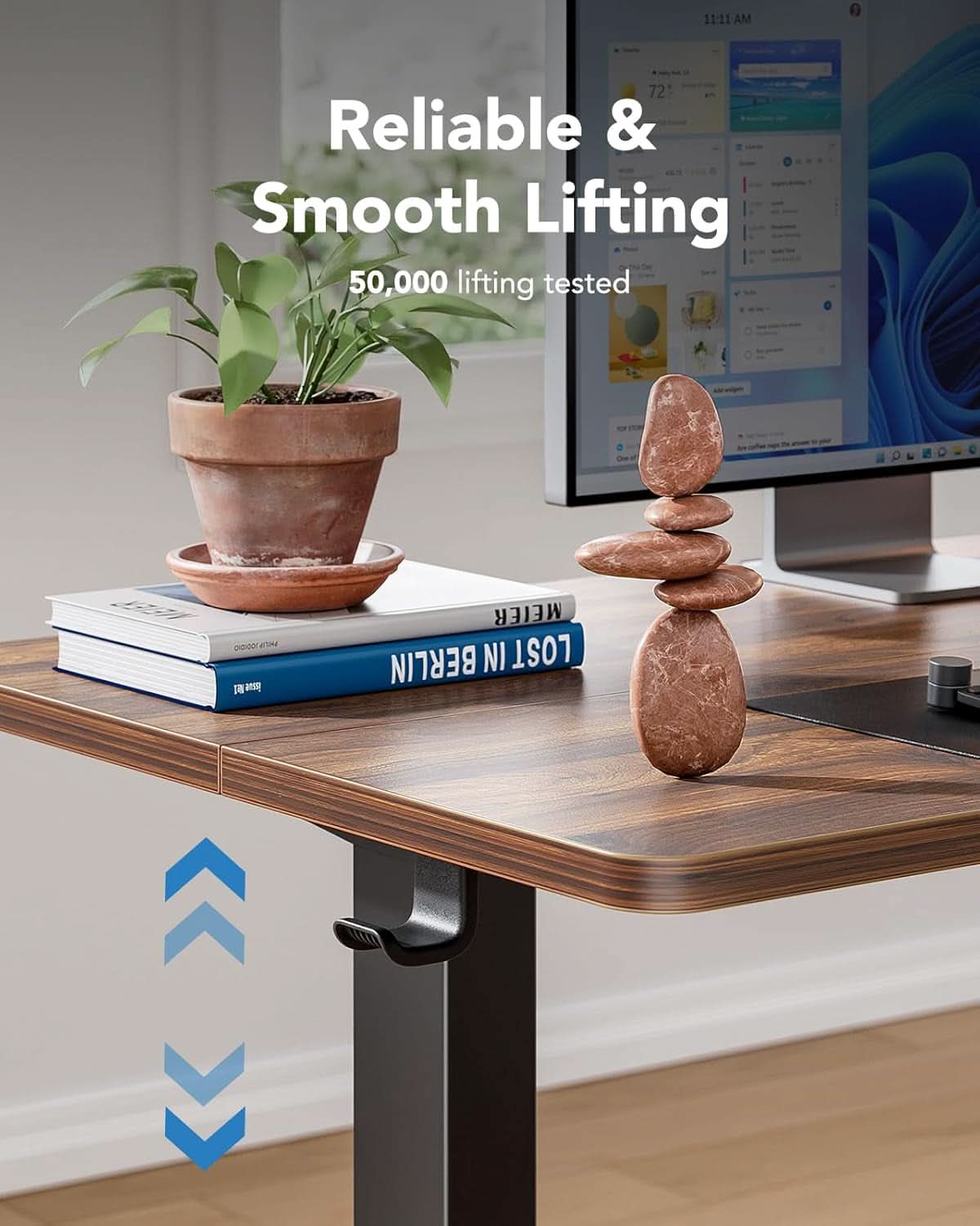 48 Inch Electric Standing Desk With Adjustable Height And Memory Settings