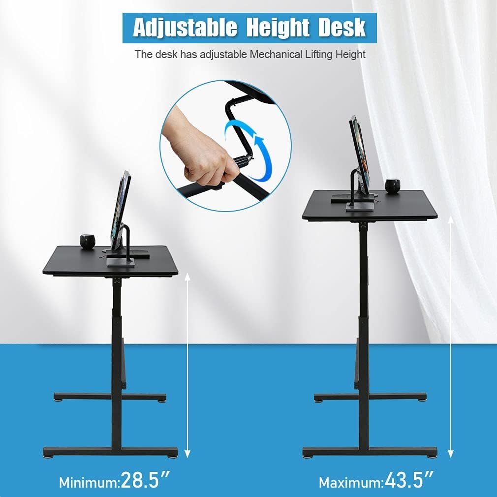 48 Inch Standing Desk Adjustable Height Ergonomic Computer Desk