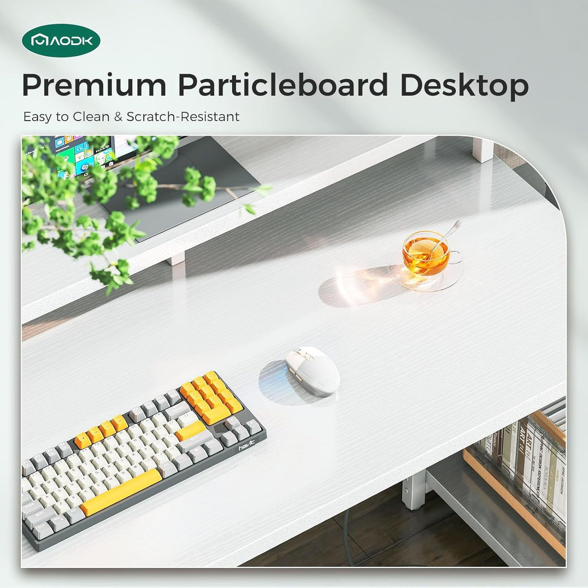 48 Inch White Gaming Desk For Home Office Computer Workstation