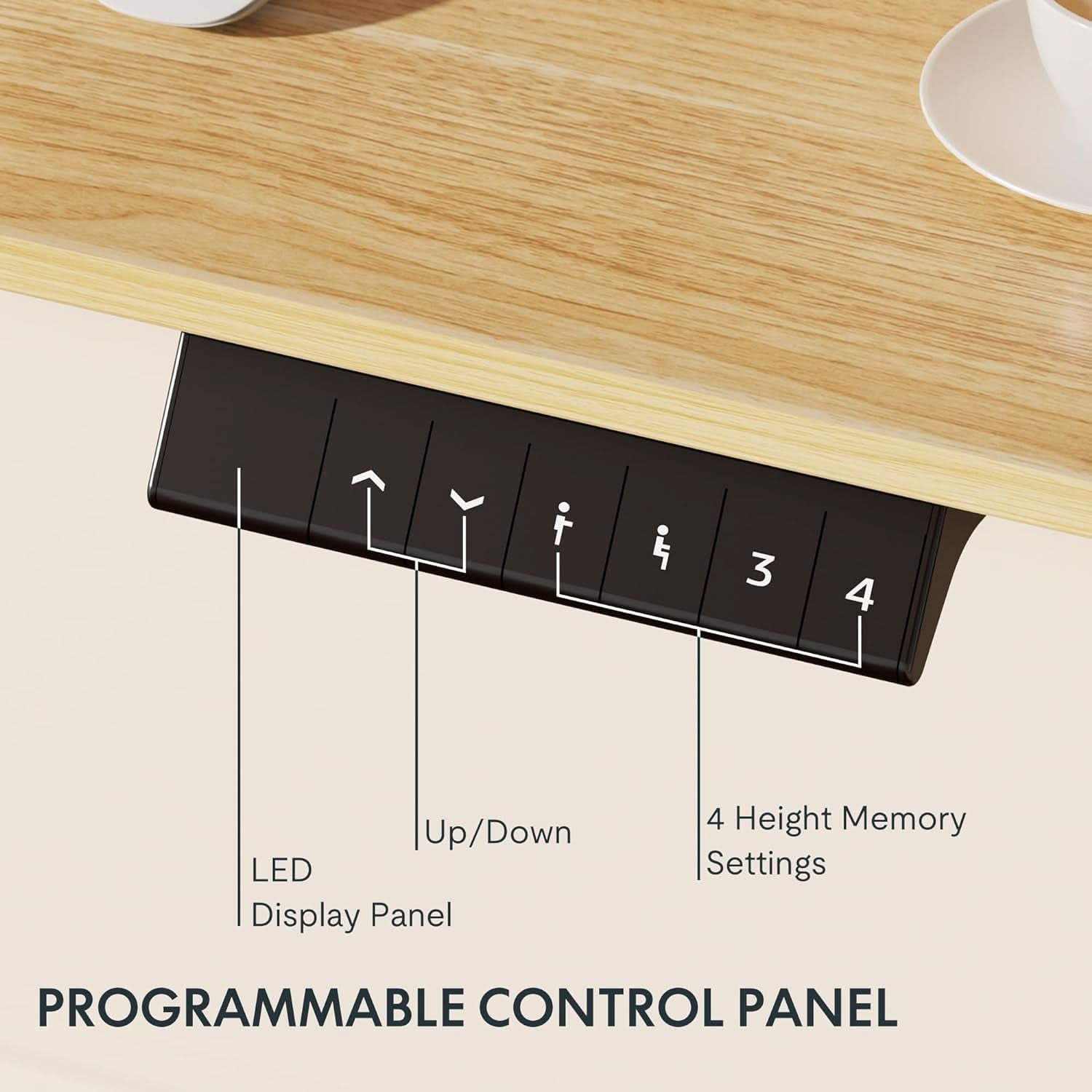 48 X 24 Standing Desk Height Adjustable White Frame Maple