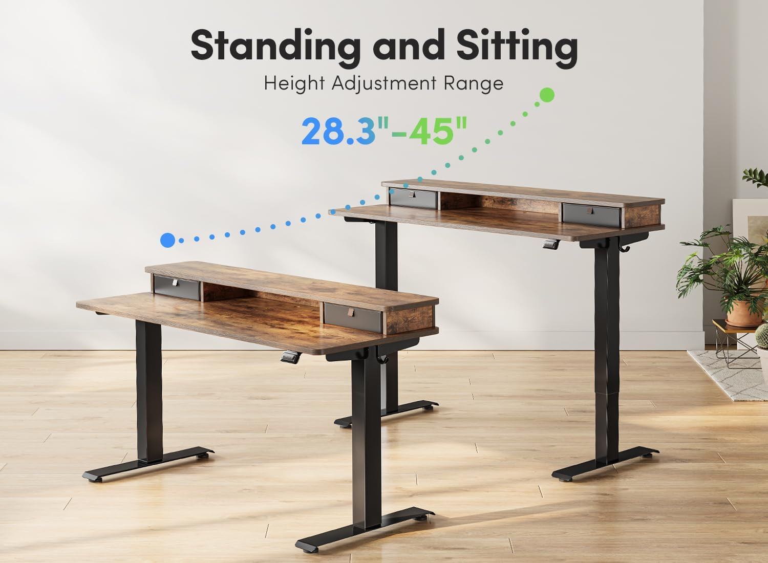 48 x 24 Inch Height Adjustable Ergonomic Standing Desk