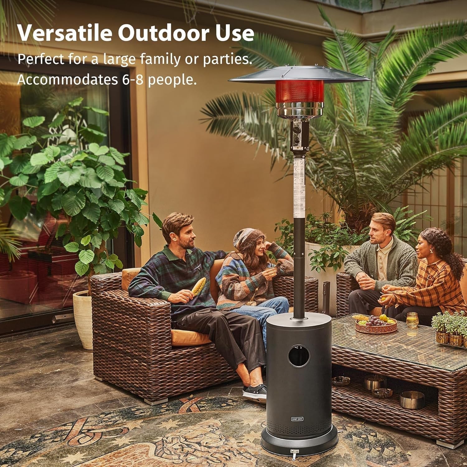 48,000 BTU Outdoor Patio Heater With Round Table Design