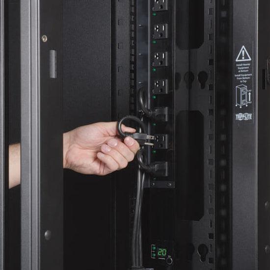48U SmartRack Deep Wide Server Rack Enclosure Cabinet with Doors | Tripp Lite SR48UBDPWD