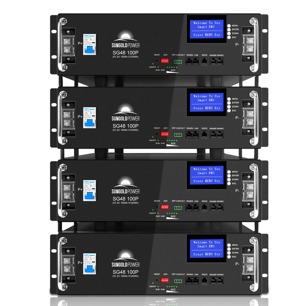 48V 100AH Server Rack LiFePO4 Lithium Battery SG48100P UL1973 UL9540A