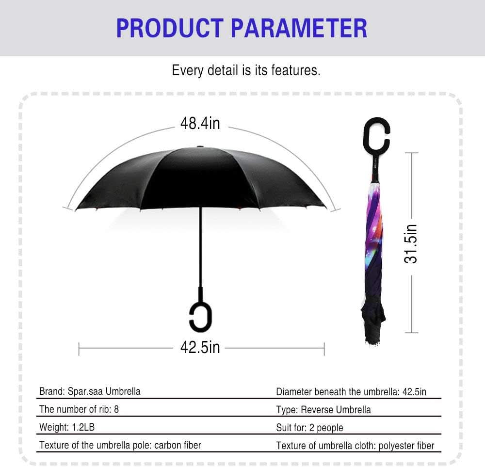 49 To 56 Inch Inverted Umbrella With C Shape Handle
