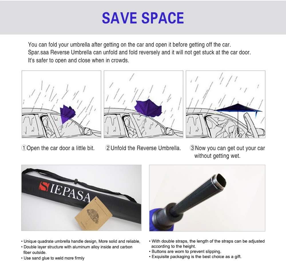 49 To 56 Inch Inverted Umbrella With C Shape Handle