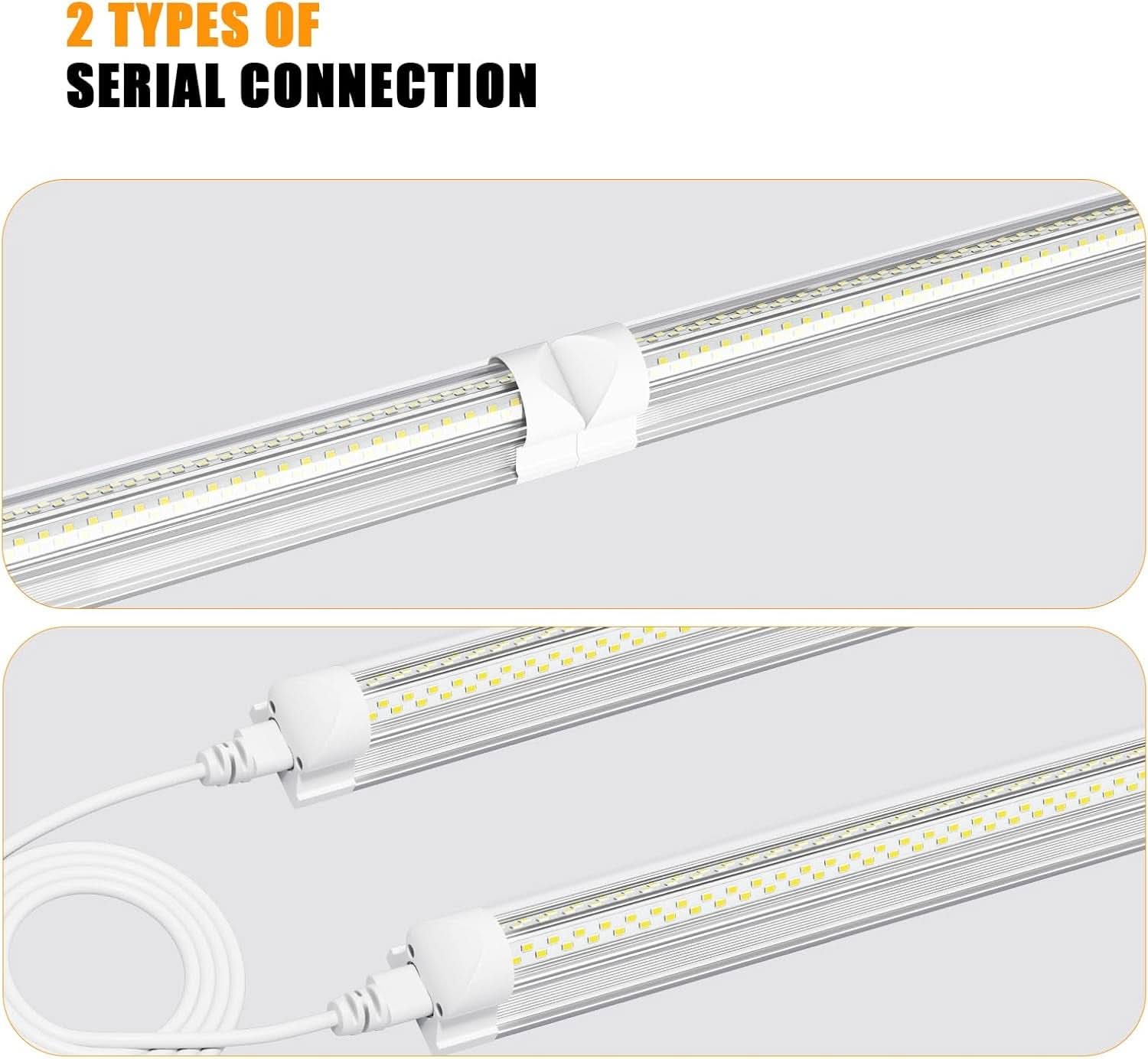 4FT LED Shop Light 6000K 50W Linkable Ceiling Fixture