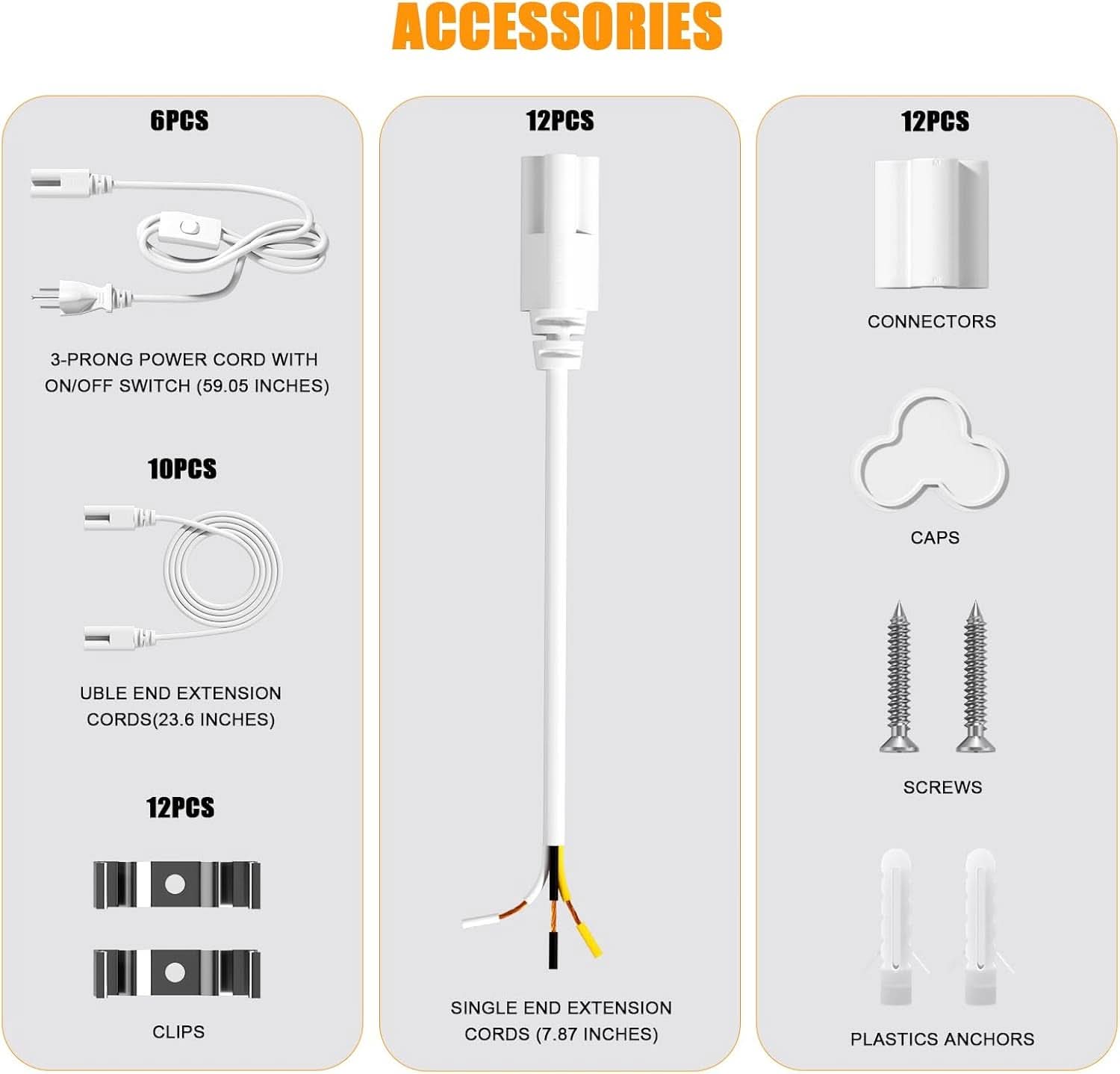4FT LED Shop Light 6000K 50W Linkable Ceiling Fixture