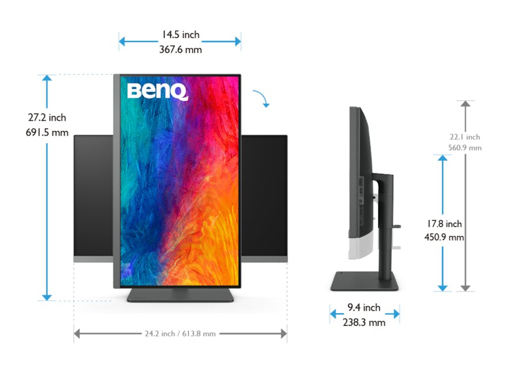 4K Designer Monitor - Professional 27 Inch HDR400 Display | BenQ PD2706U