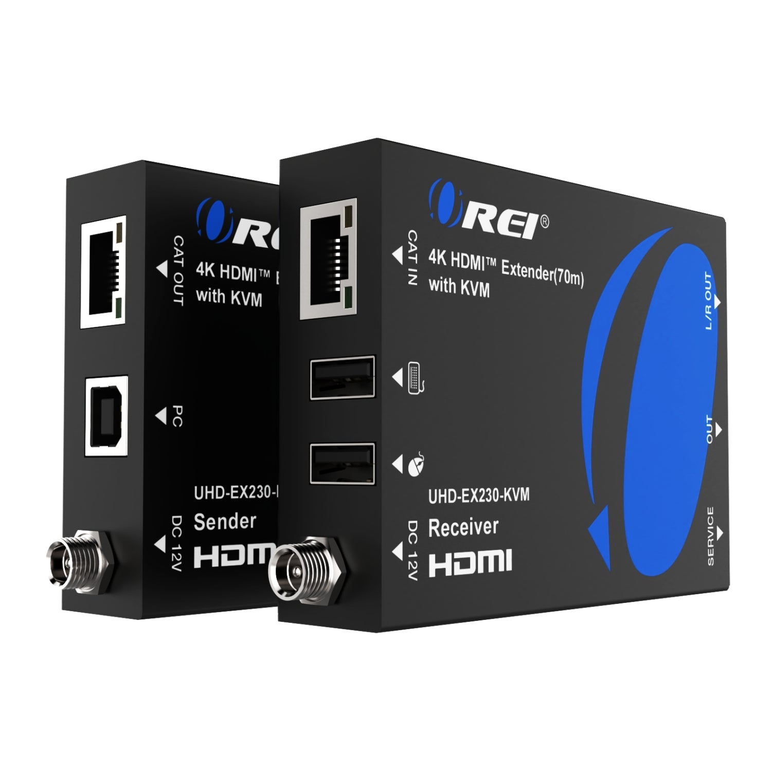 4K HDMI Extender Over CAT6/7 With KVM & HDMI Loop-Out 4K@60Hz Up To 230 Ft (UHD-EX230-KVM)