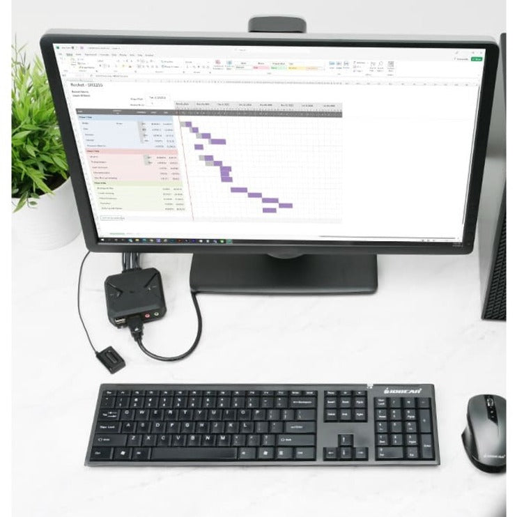 4K HDMI KVM Switch - 2-Port USB Audio Control Solution | TecSoft GCS92HU