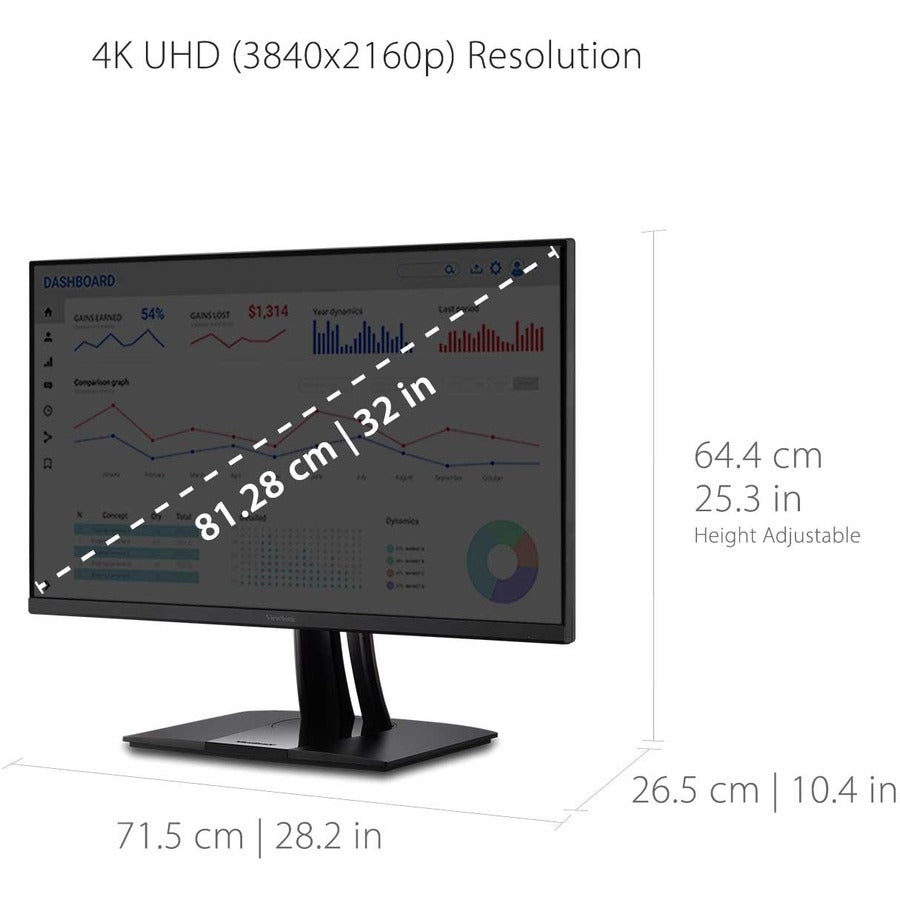 4K Professional Monitor - ViewSonic VP3256-4K ColorPro™ USB-C | TechSoft
