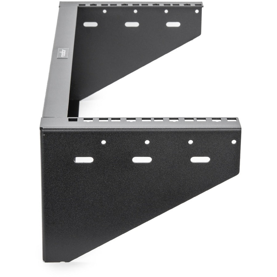 4U 19in Steel Vertical Wall Mount Rack Bracket - Fully assembled with cage screws and
