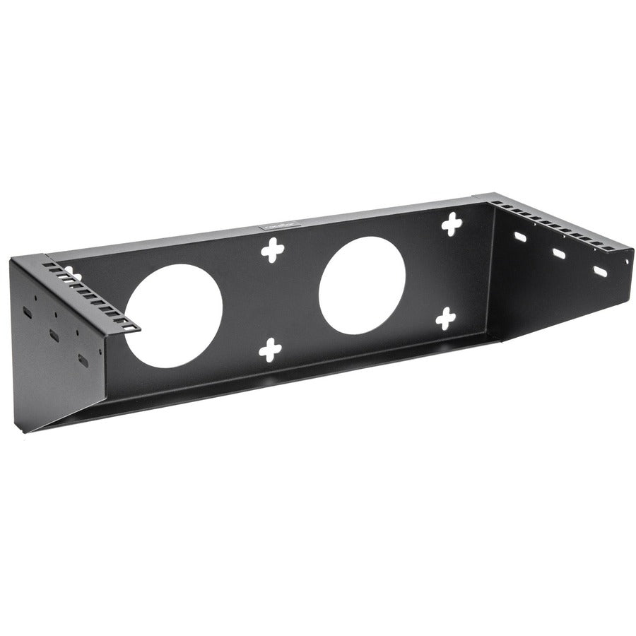 4U 19in Steel Vertical Wall Mount Rack Bracket - Fully assembled with cage screws and