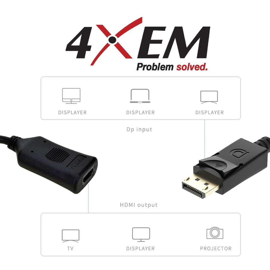 4XEM 4K Displayport to HDMI Adapter 4XDPHDMI4K